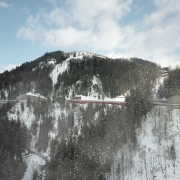 La construction du Pont de la Barboleuse, entre Villars et Gryon, a débuté
